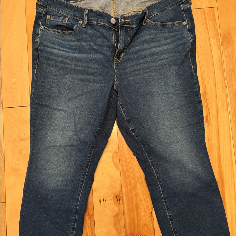 Classic Blue Denim Capris